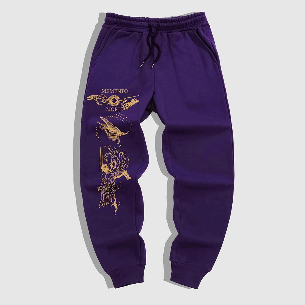 Pantalon de Jogging Style Gothique pour Homme - Chaleur Hivernale Pantalon de Sport Athlétique Décontracté avec Taille Élastique et Bas Resserré, Motifs Gothiques Géométriques