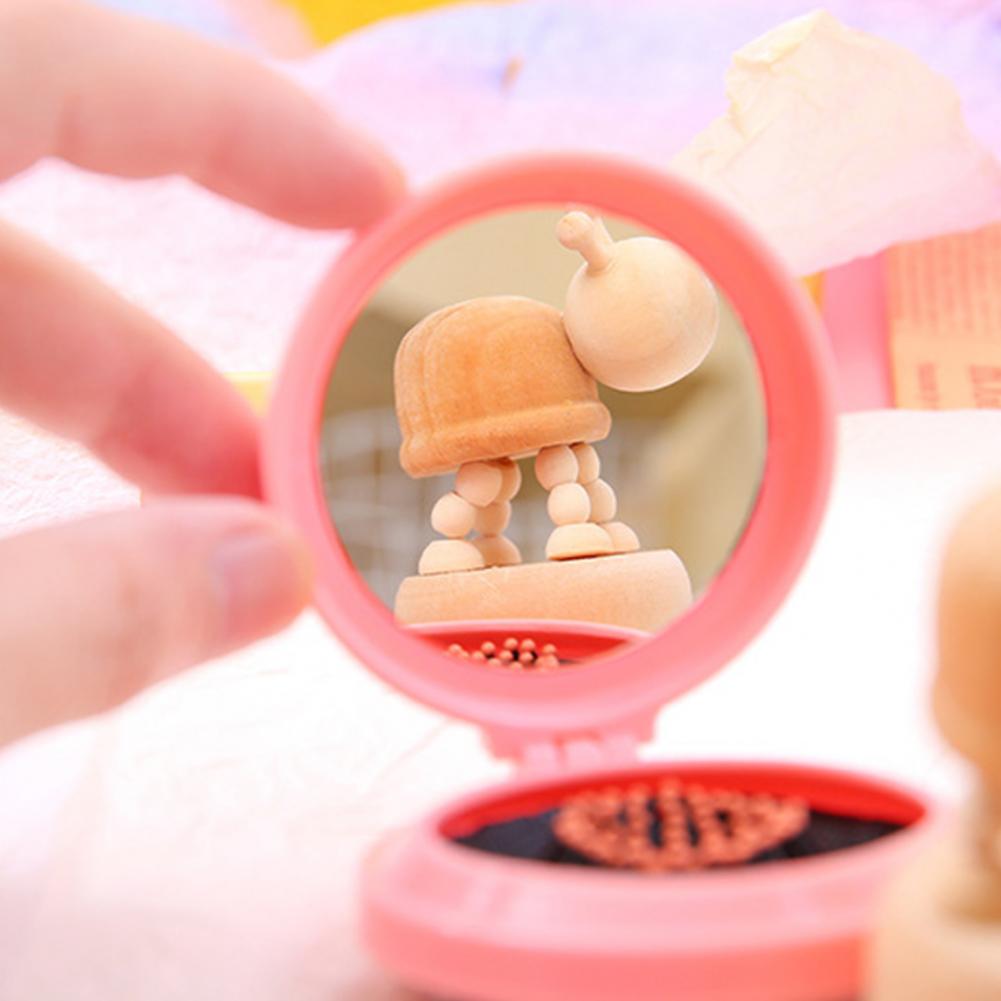Mini Airbag Comb With Mirror Travel Hairbrush Makeup Comb 1Pcs Hair Comb Folding Massage Hair Brush Round Hair Comb