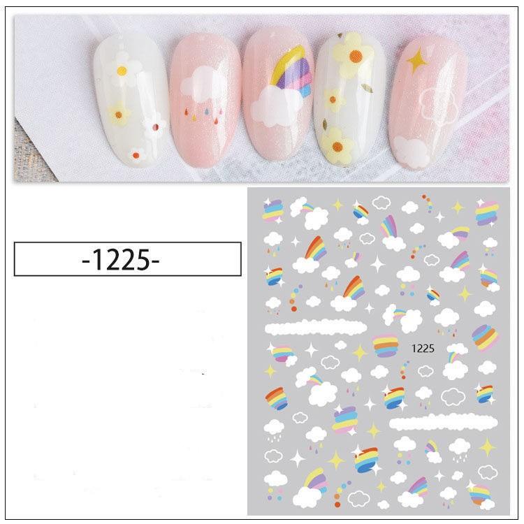 Abstract Line DIY Nail Stickers for Women Girls Nail Art Decorations Rose Gold Spring 3D Sliders for Manicure Nail Polish Decals