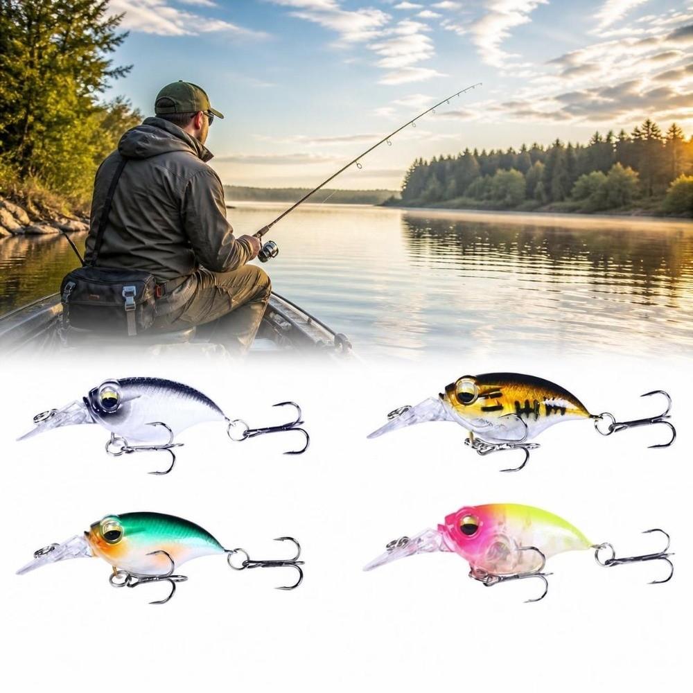10PCS 6cm-6.2g Crankbait Lures Mini Hard Bait Fishing Lures Topwater Fishing Lures For Bass Fishing