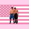 Arazzo bandiera americana rosa