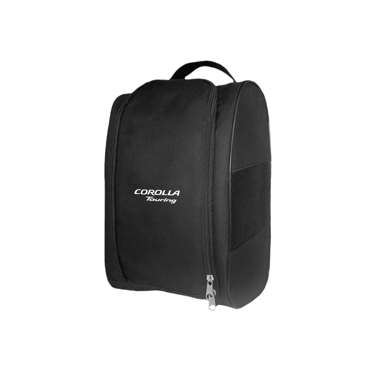 

foldable canvas shoe case for Toyota Corolla Touring Fits seatbacks and Portable, waterproof, large, bag/shoe (210 series). trunks. Black.