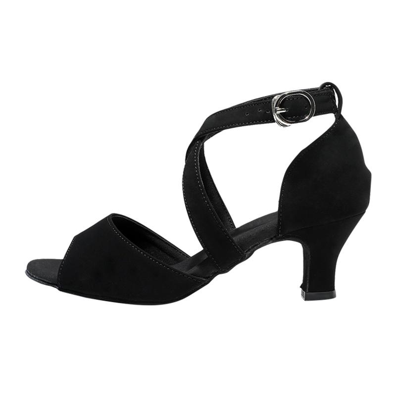5.5CM Heel Ladies Women Girls Black Latin Tango Ballroom Dancing Shoes Salsa Indoor