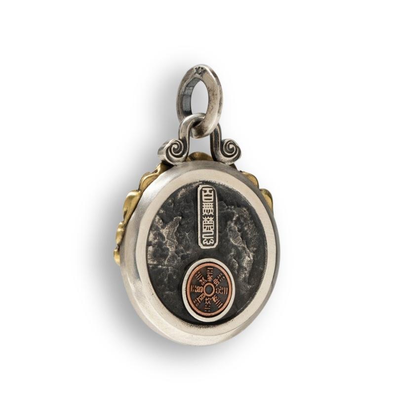 National Style Retro Ethnic Style Handmade Men's Tang Lion Mountain Ghost Money Pendant