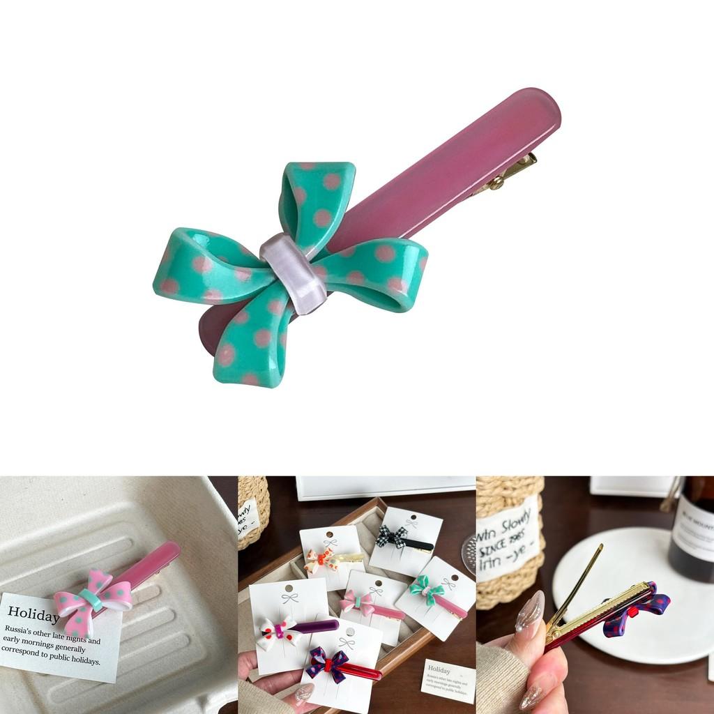 Simple And Stylish Duckbill Hair Clips With Delicate Bow Design For Womens Fashion