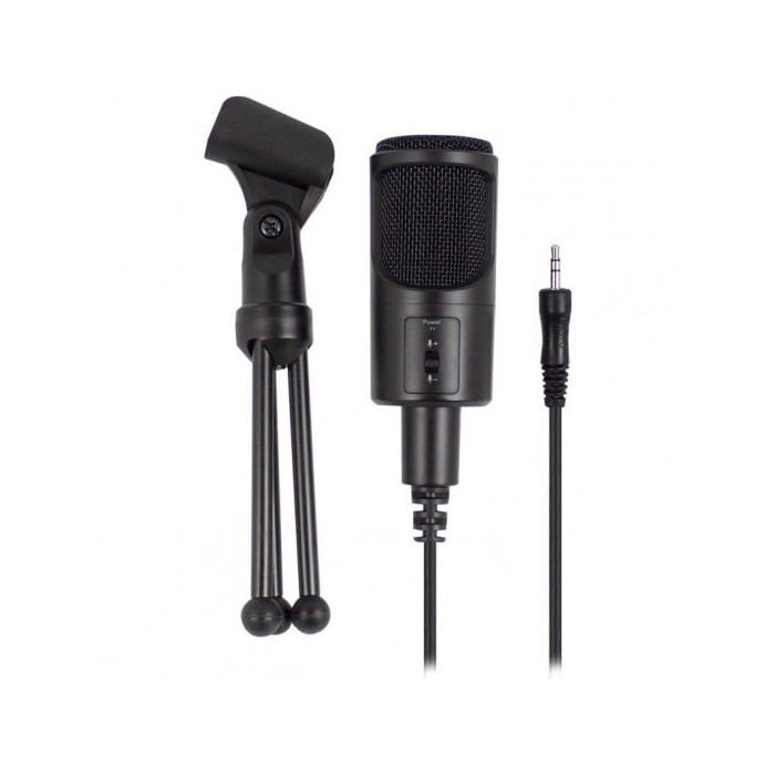 Microphone de Bureau - Ewent - EW3552 - Jack 3.5 mm - Suppression du Bruit - Support Inclus