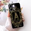 Transparent For Oppo Reno 14Pro CPH2739 PKZ110 Cover For Oppo Reno14 Pro Case Luxury Crown A-Z Letters 2D Flat Pattern