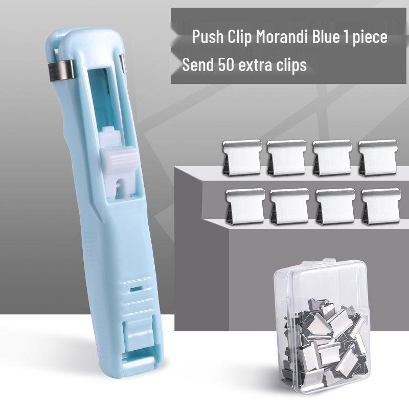 Push Clip Folder: Stationery Test Paper, Student Clip, Office File Binder, Book Fixer.
