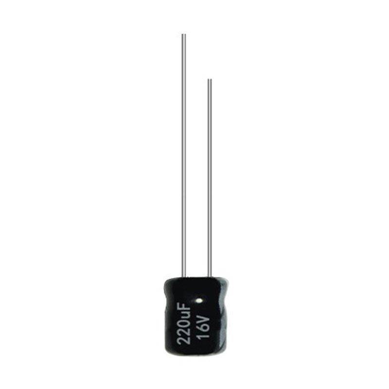 High-Frequency Low-Impedance 16V 220uF Plug-in Aluminum Electrolytic Capacitor