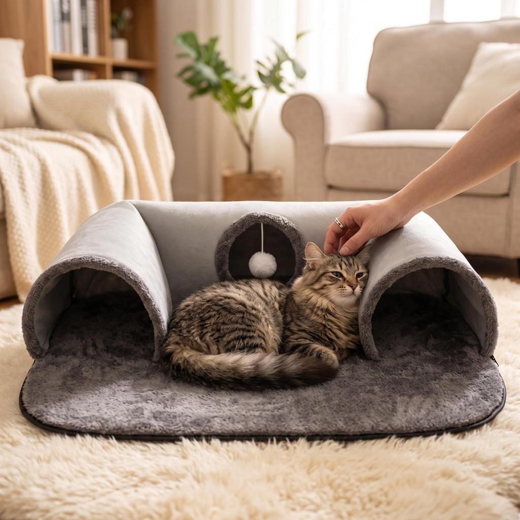 Cat Tunnel Bed Easy To Clean Nest Cozy for Kittens