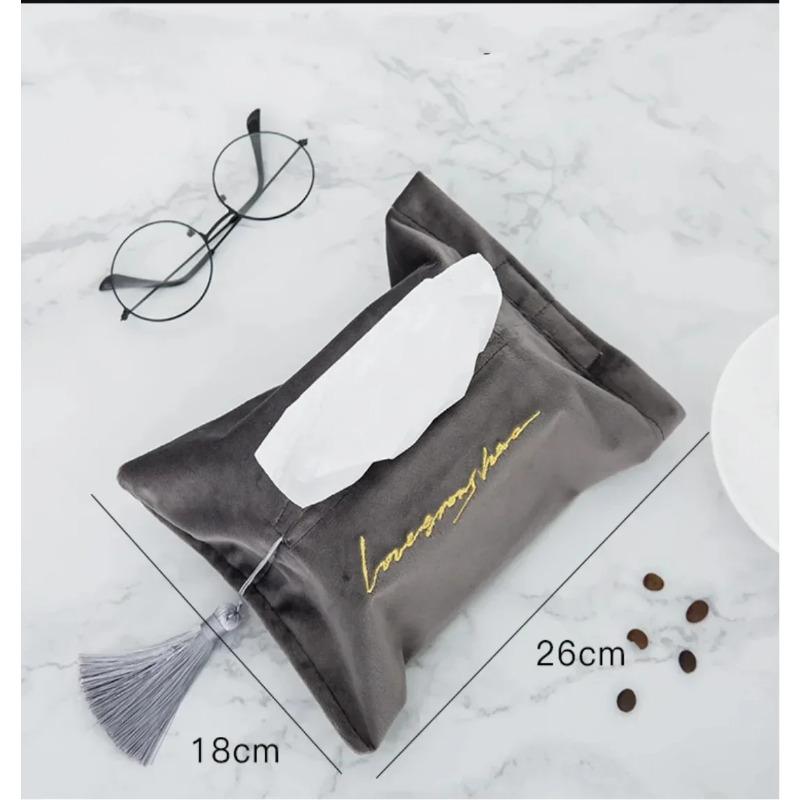 Taschentuchbox Set Samt Papier Schublade Auto Wohnen Essen Aufbewahrungstasche Quaste Orientalisch Östlicher Stil MitOhne Worte Taschentuchhülle