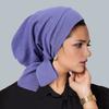 Pălărie Turban pentru Femei Ușoară Potrivire Largă Acoperire Completă Tricot Elastic Eșarfă de Cap Culoare Uni Textură Val Wave Pălărie Protecție Solară