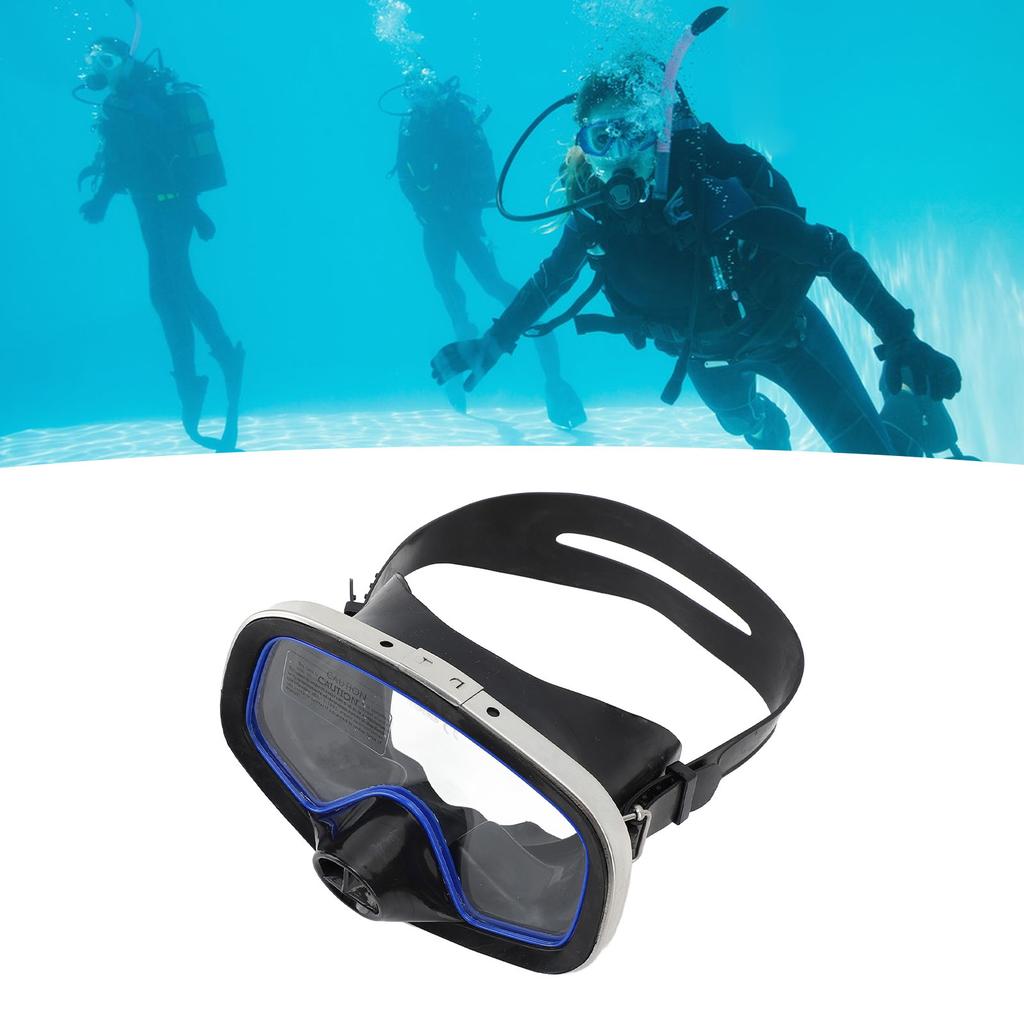 Diving Goggles Silicone Waterproof Tempered Glass Lens Underwater Goggles for Snorkeling Swimming