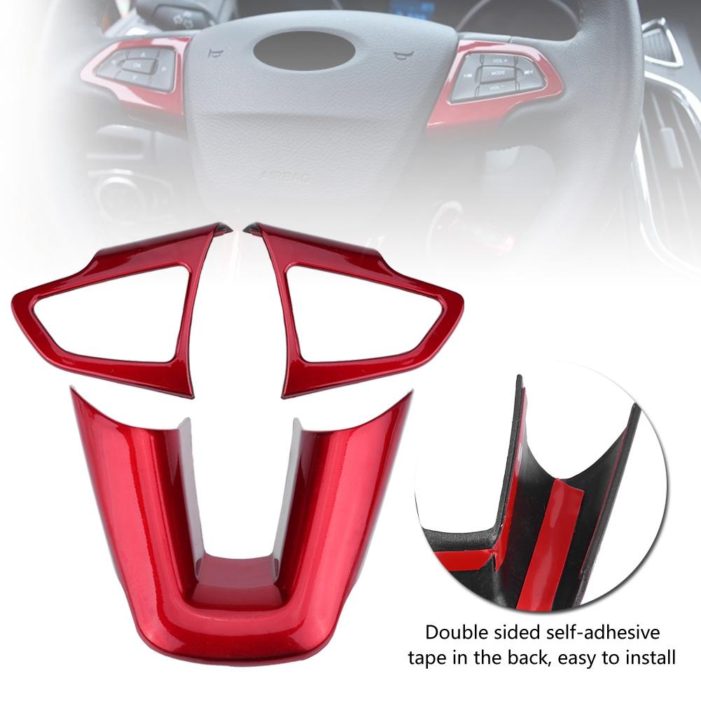 ABS Car Styling Steering Wheel Buttons Decoration Cover Trim Sticker for Ford Focus 2015 2018