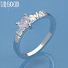 925 Sterling Silver Love Ring AAA Zircon Wedding Jewelry