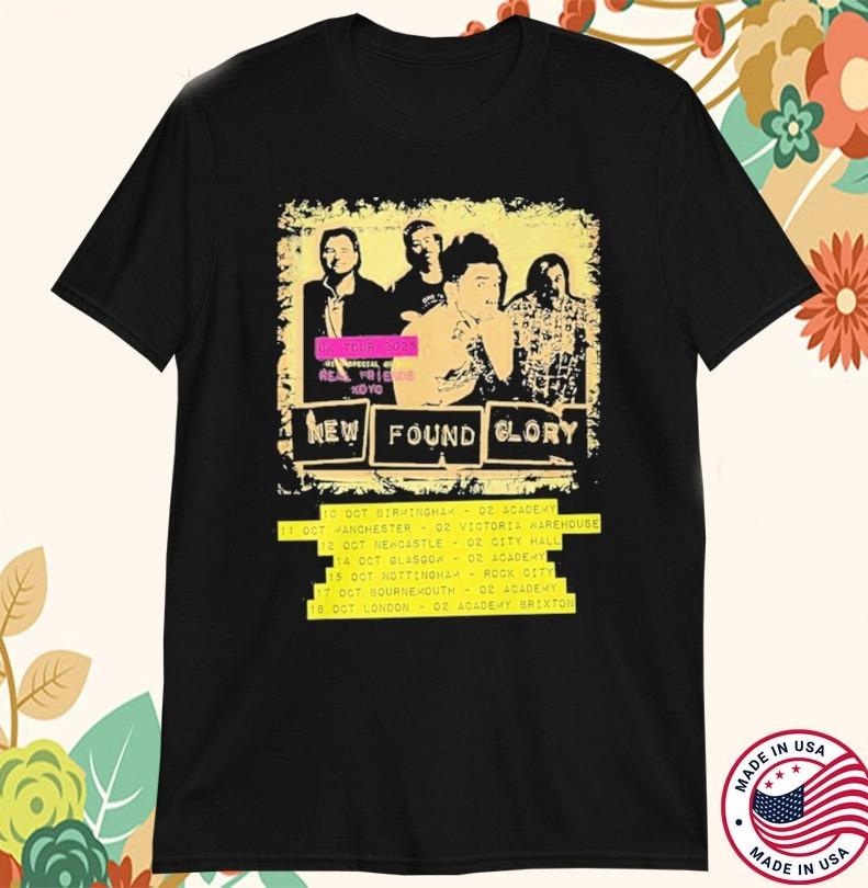 New Found Glory United Kingdom Fall Tour 2025 T-shirt, size S-4XL