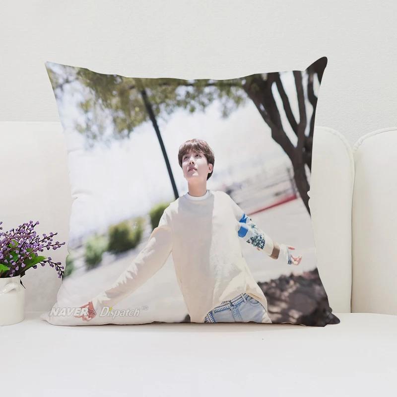 40x40cm Sofa Decoration Cushion Cover J-JHope  Double Sided Printed Pillow Cover Waist Cushion Car Cushion Fans Gifts