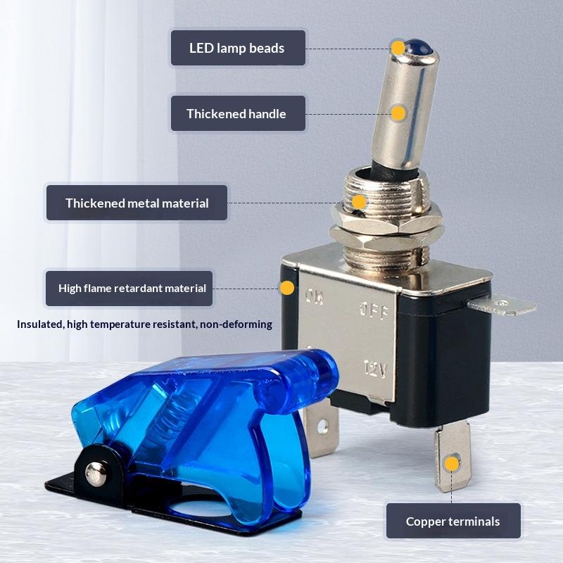 Durable Toggle Switch SPST On Off with Safety Cap Cover For Car Boat Truck Efficient Power Control