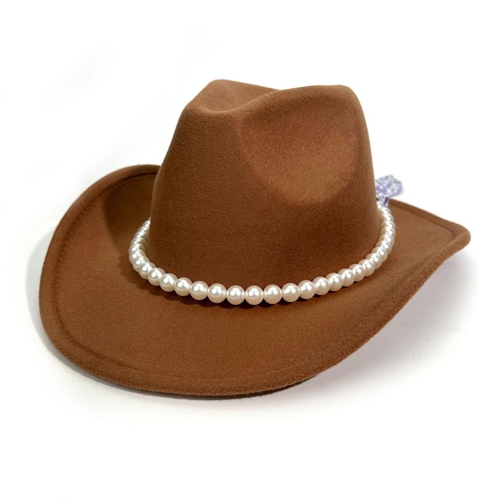 Western Cowboy Hat Men'S And Women'S Light Luxury Top Hat Premium Versatile Jazz Hat