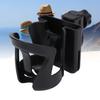 Stroller Cup Holder Multifunctional 360 Degree Rotation Design Stroller Cup Holder with Phone Holder Black