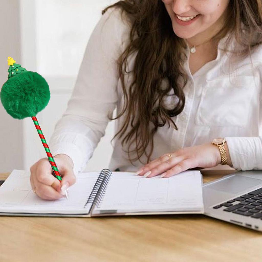 4 Stück Weihnachtskugelschreiber für Kind Junge Mädchen Schüler Spielbelohnung Weihnachtsstrumpffüller 0,7 mm Schreiben flüssig