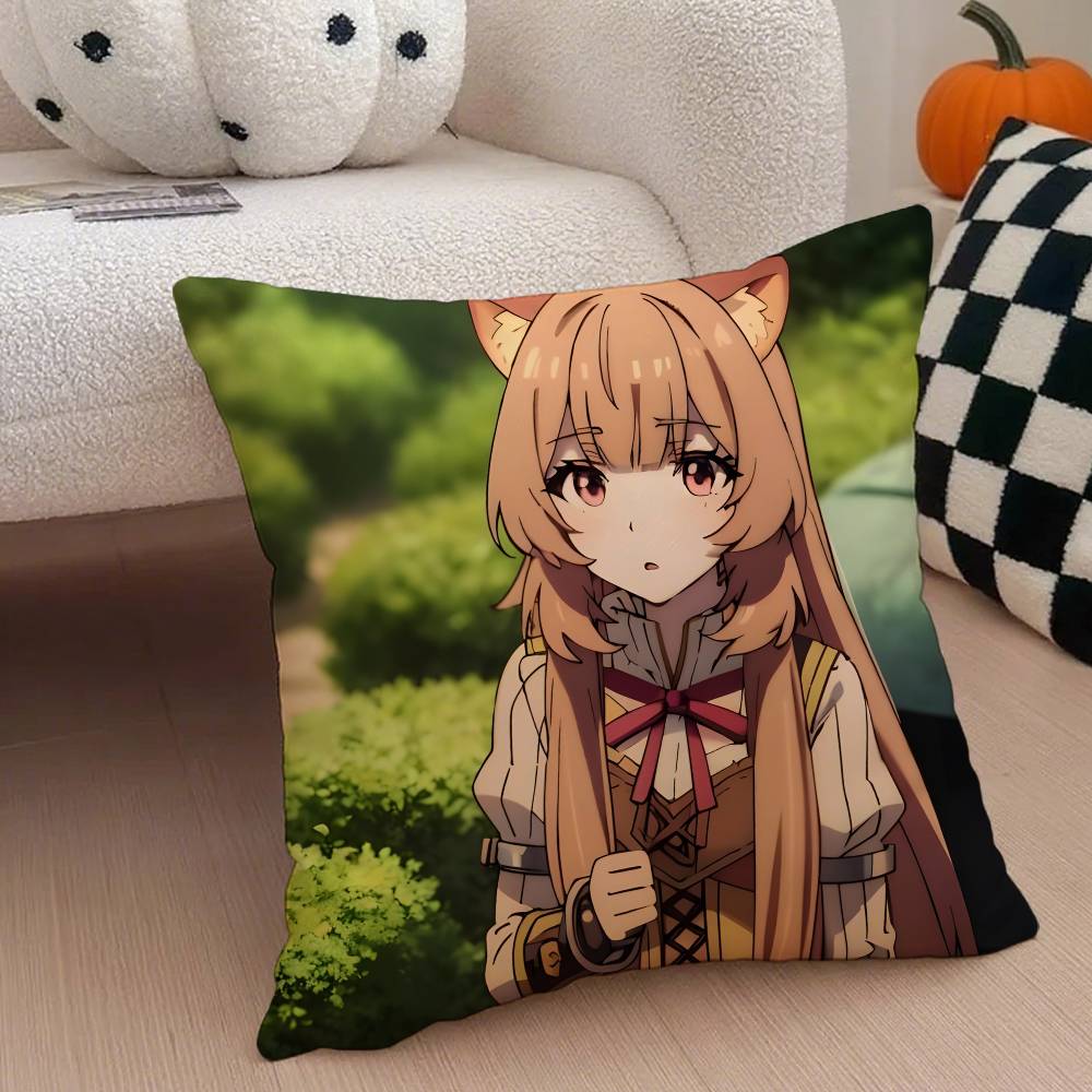 Raphtaria Pillow Case Anti-dustmite Pillowcase Invisible zipper silky short plush Sofa cushion cover