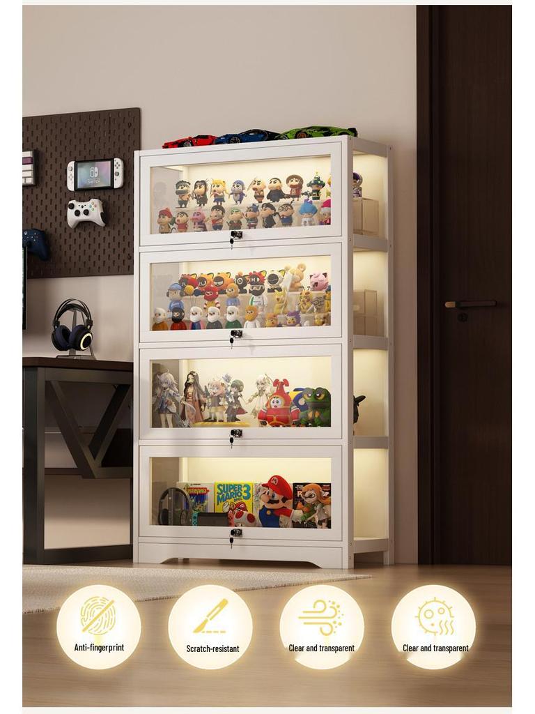 Acrylic Glass Display Cabinet with Lock for Toys and Prizes