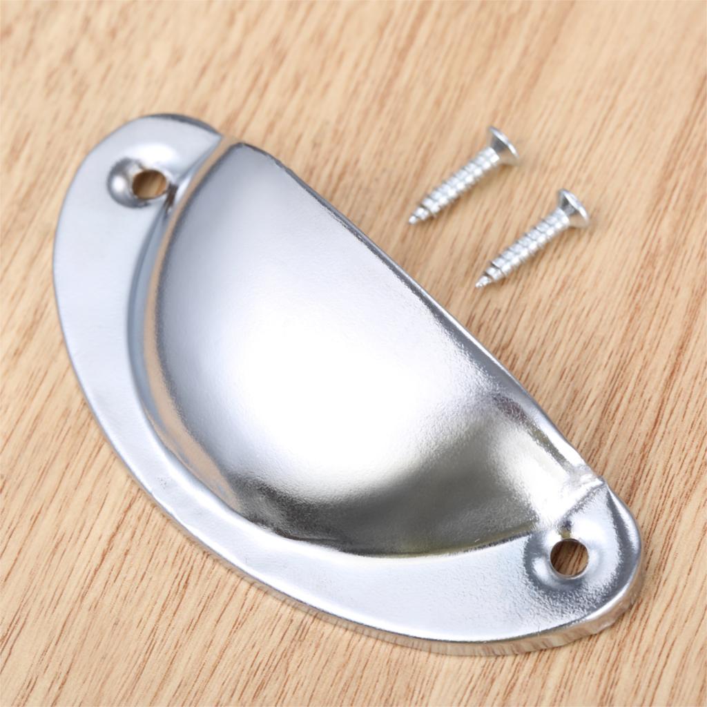 DRELD 1Pcs 65mm Antique Brass Shell Pull Retro Metal Cabinet Furniture Handles Kitchen Cabinet Drawer Furniture Knobs Hardware