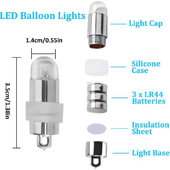 Yizhet 30-Pack LED Lights, Mini Battery Powered LED Party Lights for Paper Lanterns Floral Decoration Indoor Outdoor Patio Wreath Garden Wedding