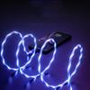 3A Glowing Cable Micro USB Type C Cable Charging For Sony Xperia Huawei Xiaomi LED Light Charger Flowing Streamer USB Cord