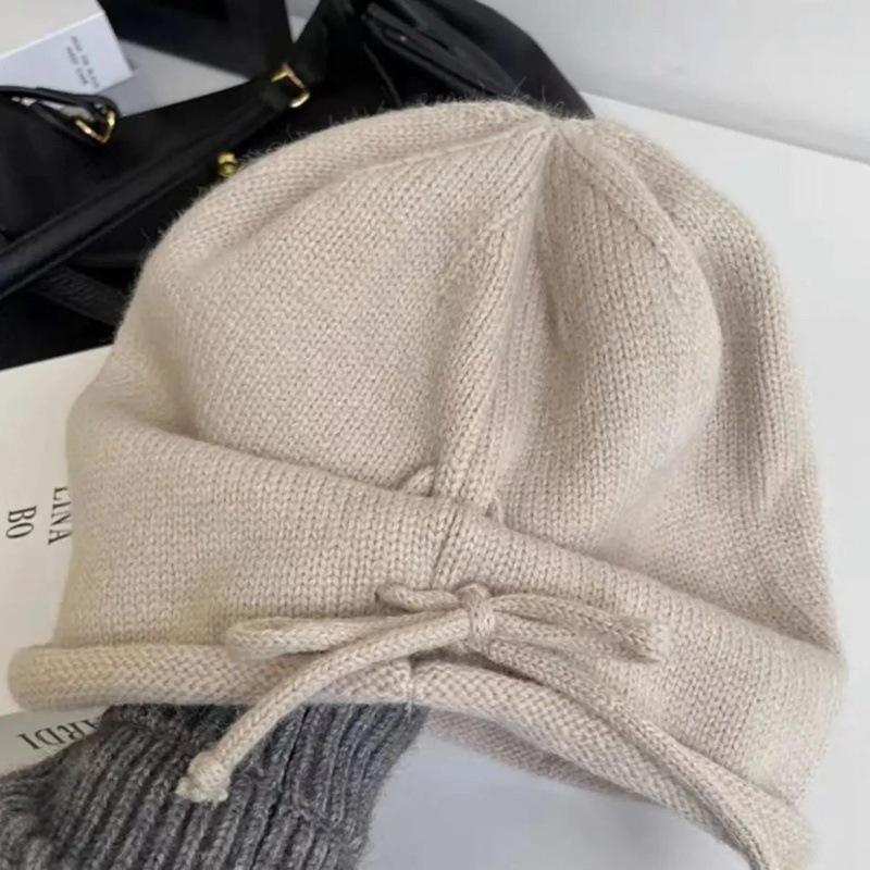 Autumn and Winter Woolen Hats Pile Hats Cold Hats Couple Baotou Hats Knitted Hats Spring and Autumn Confinement Hats Big Head Circumference
