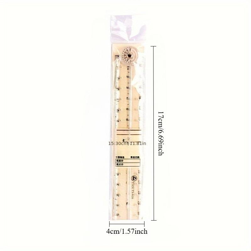 1pc, Acrylic Transparent Folding Ruler - 30cm, Ideal for School, Home, and Office Use | Perfect for School & Office Supplies.