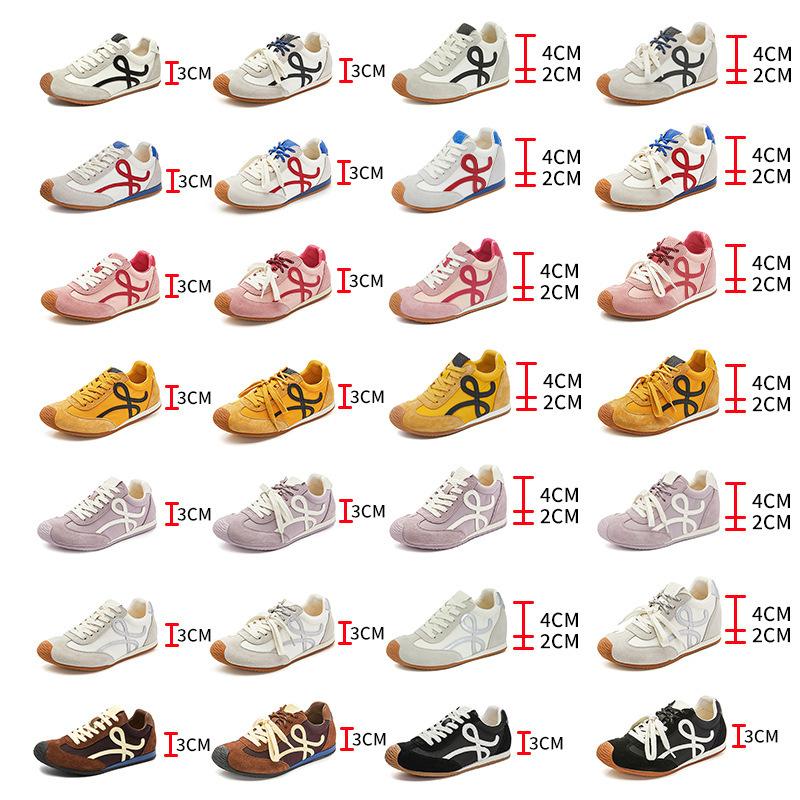 inner height increase 4cm pair of shoelaces Dexun shoes 2025 autumn new mango head Forrest Gump shoes women's casual sports shoes women