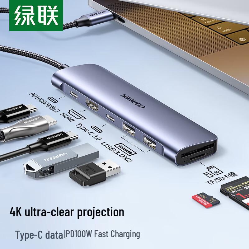UGREEN USB-C 7-in-1 Hub with 4K HDMI & 100W PD