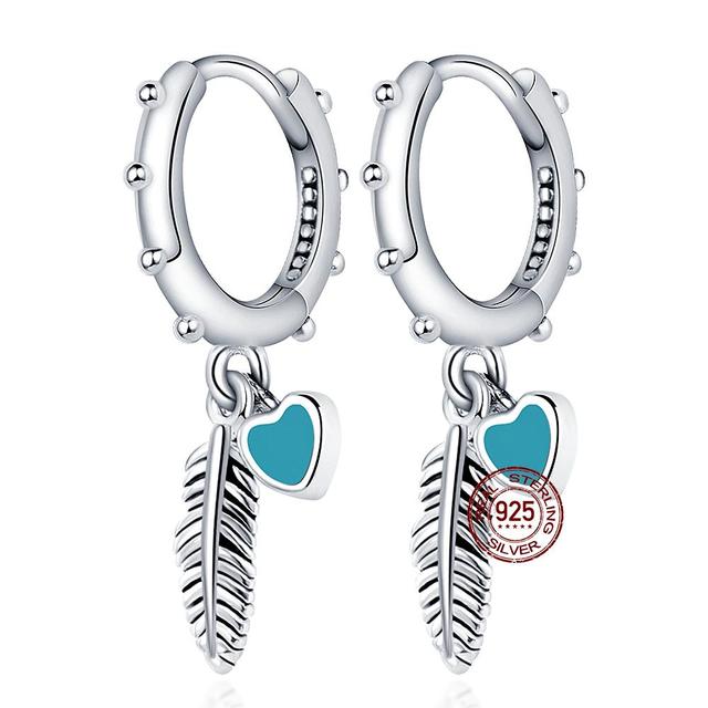 100 % echte 925 Silber Ohrringe Schneeflocke Zirkon Herzform Gold Roségold Zirkon Schmuck funkelnden Creolen Anhänger