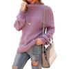 Women S Plus Size High Neck Long Sleeve Loose Knit Pullover Sweater
