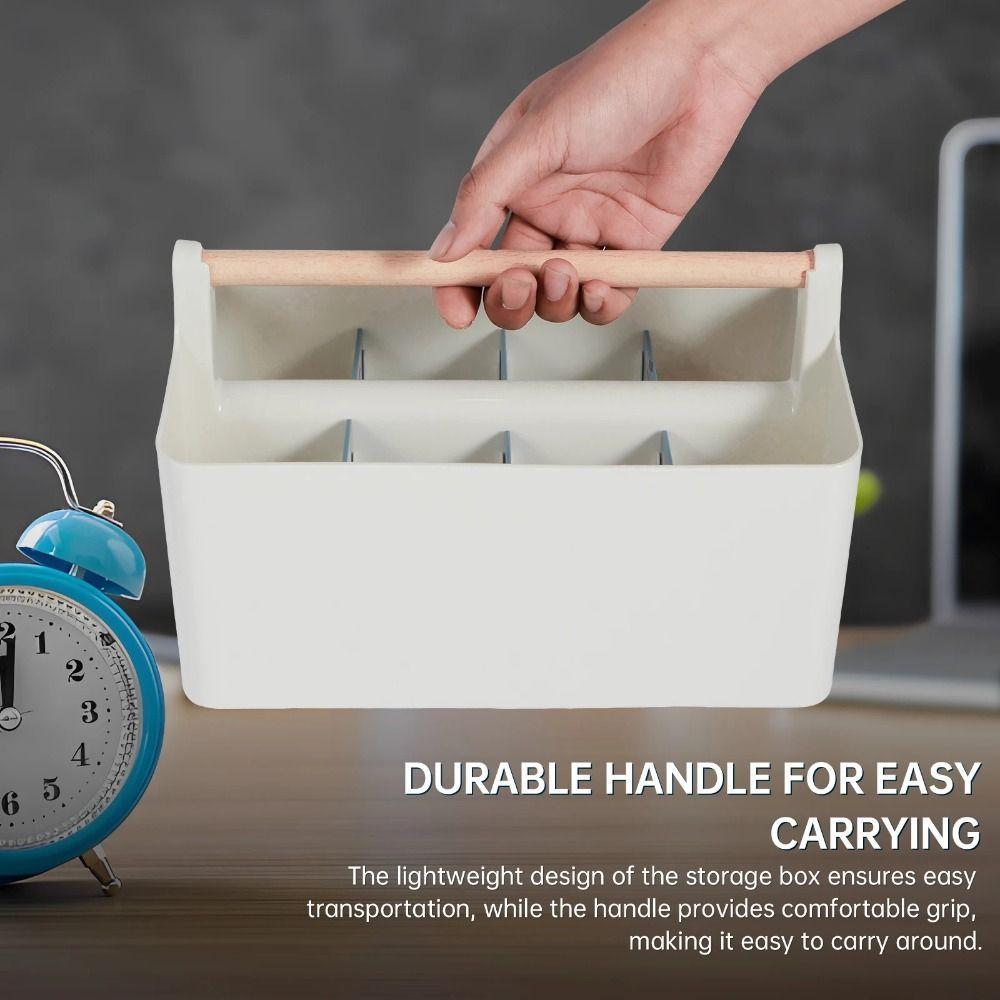 Plastic Desk Storage Organizer Detachable Storage Box Desk Stationery Box Makeup
