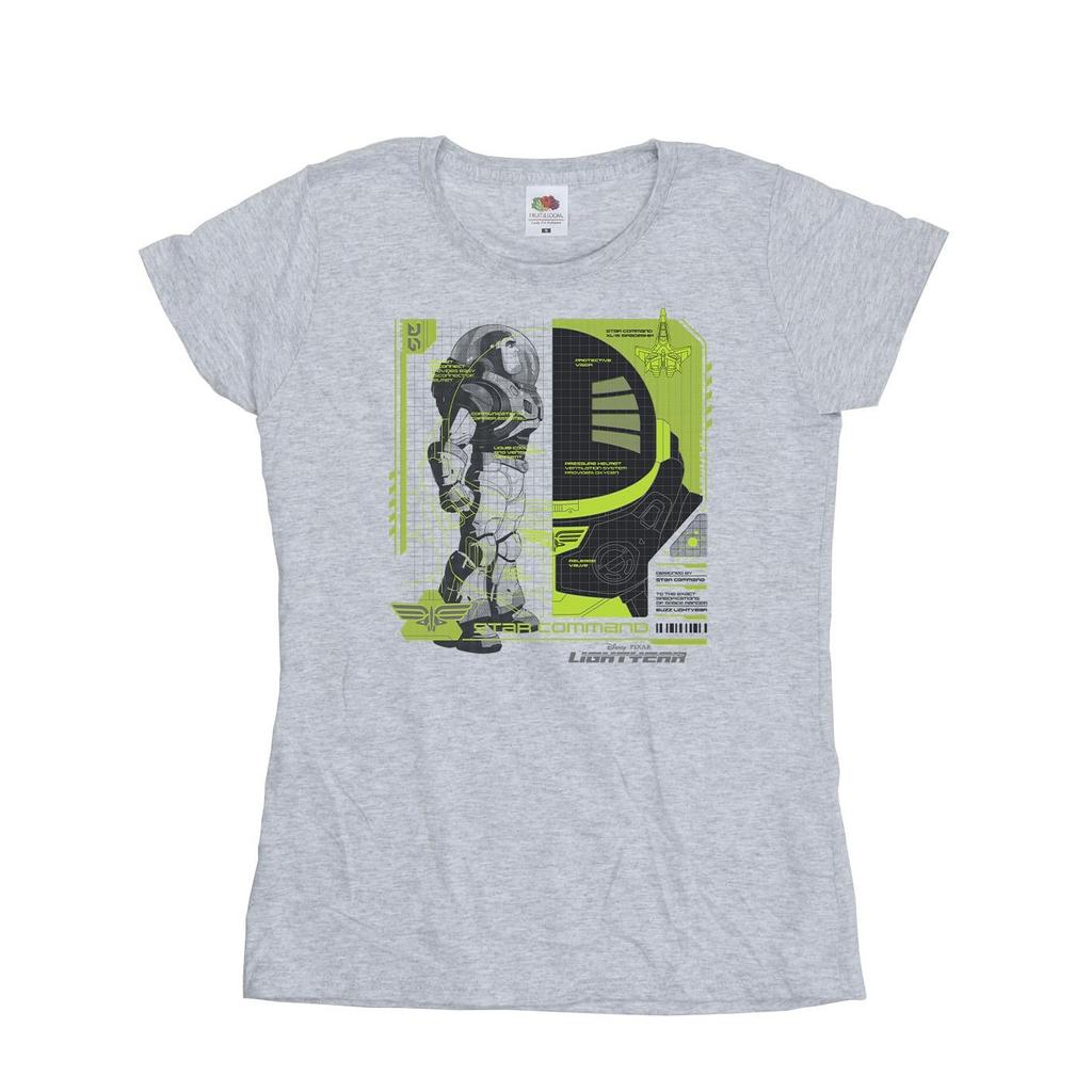 Disney Womens/Ladies Lightyear Buzz Tech Panel Cotton T-Shirt