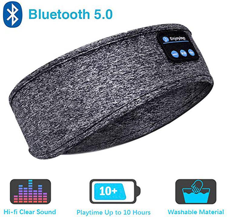 Opaska Bluetooth 5.0 do muzyki, snu i sportu z maską na oczy i funkcją rozmów do jogi