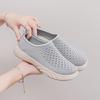 Fashion 2025 Summer New Women's Soft Bottom Breathable Fly Mesh Non-slip Sports Mom Shoes Flat Bottom Walking Women's Shoes