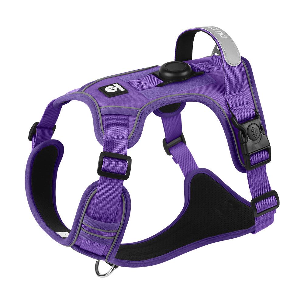 Large Dog Vest-Style Harness with Velcro & Shock-Resistant Leash