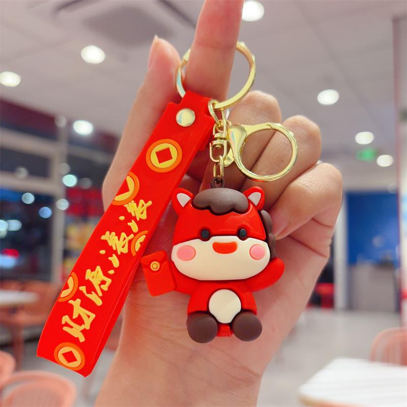 New Year's Keychain Pendant Three-dimensional Doll Car Key Chain Bag Pendant New Year's Gift Children's Toy