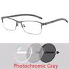 Titanium Alloy Photochromic Myopia Eyeglasses Women Men Prescription Spectacles Eyewear -0.5 -0.75 -1 -1.25 -1.5 -2 -2.5 To -6