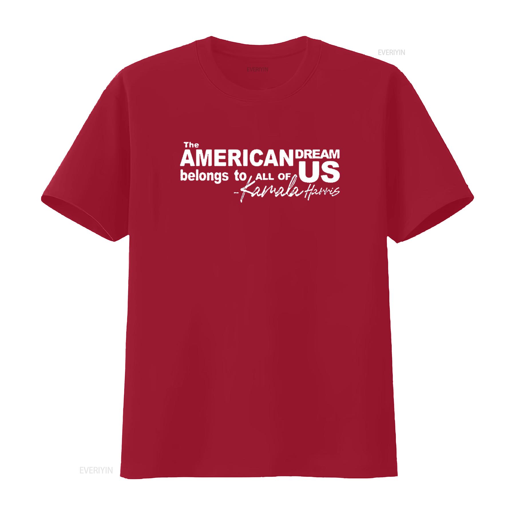 

Kamala Harris Quotes T ShirT 1st Woman Vice President DemocraT Women Power Inspiration Cotton American Dream Black X Large S