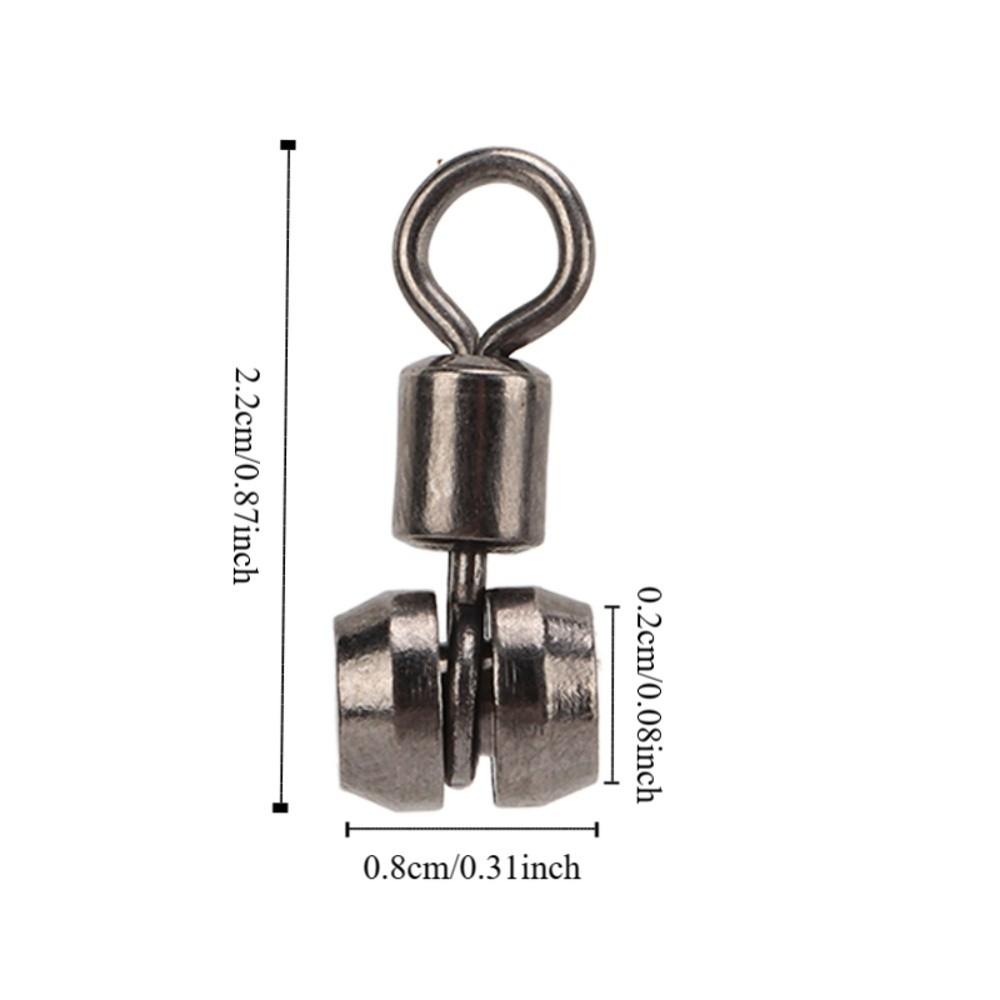 10pcs T Turn Fishing Connectors Mental Fishing Rolling Swivel Triple Swivel  Cross Line Fishing