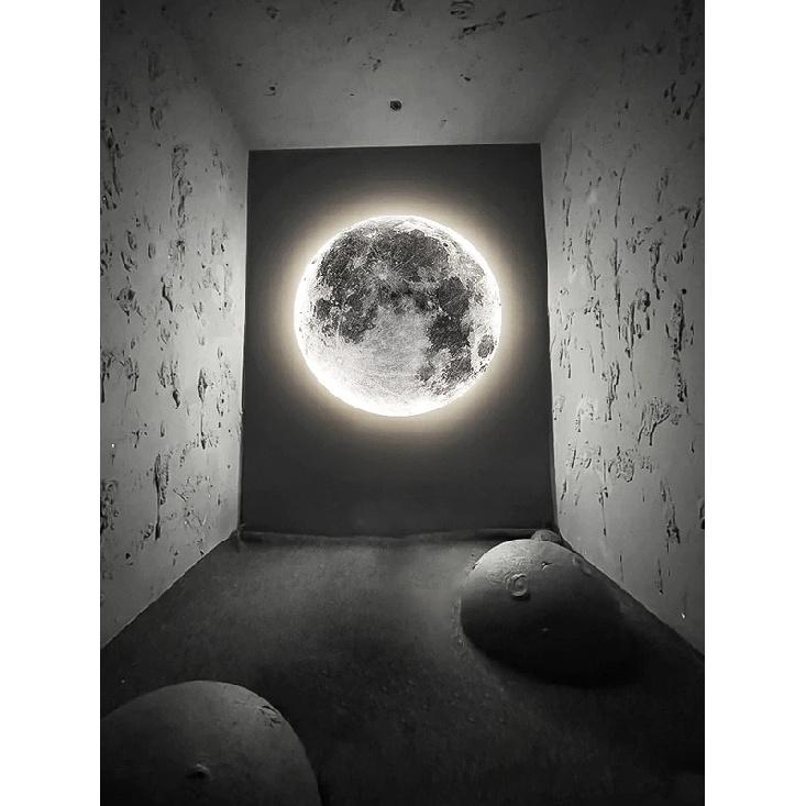 Moon wall lamp living room background wall ceiling lamp art bedroom ceiling lamp imitating the moon surface decorative lamp