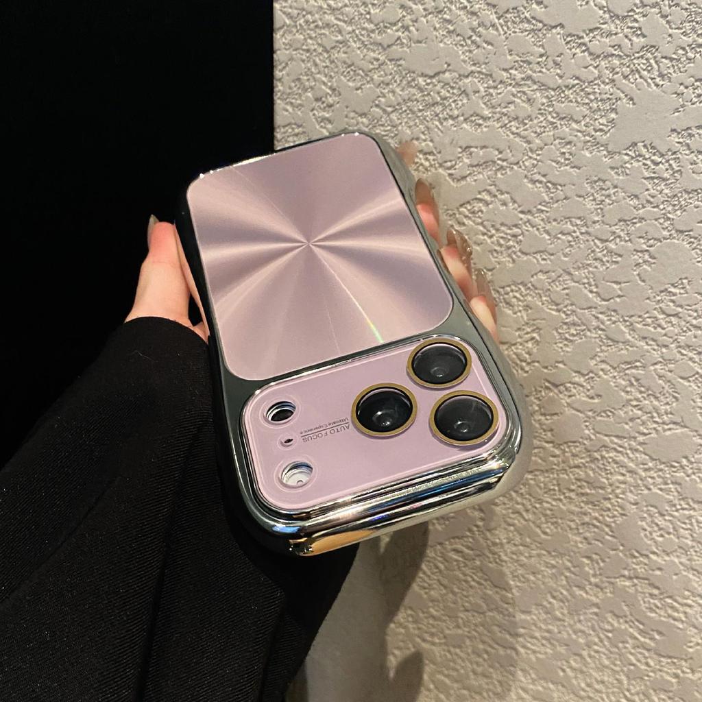 Aurora CD Pattern Electroplated Case for Apple 17 Pro, 16 Pro Max, 15 Pro, 13/12 Slim Waist