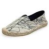Scarpe da Ginnastica Slip-On in Tela con Suola in Canapa: Unisex, Intrecciato in Paglia, Casual, Disponibile in Taglie Grandi