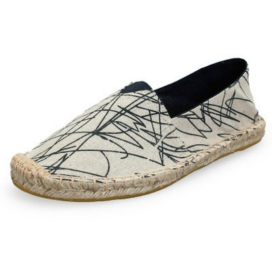 Scarpe da Ginnastica Slip-On in Tela con Suola in Canapa: Unisex, Intrecciato in Paglia, Casual, Disponibile in Taglie Grandi