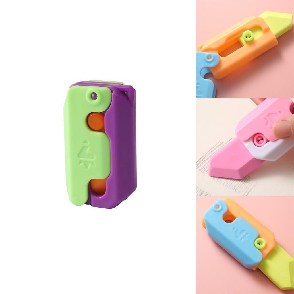 New Cartoon 3d Gravity Carrot Eraser Toy For Students Creative Stationery To Release Stress Purple Shell)